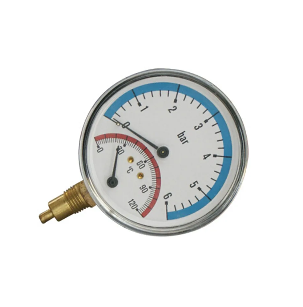 Hot water temperature gauge