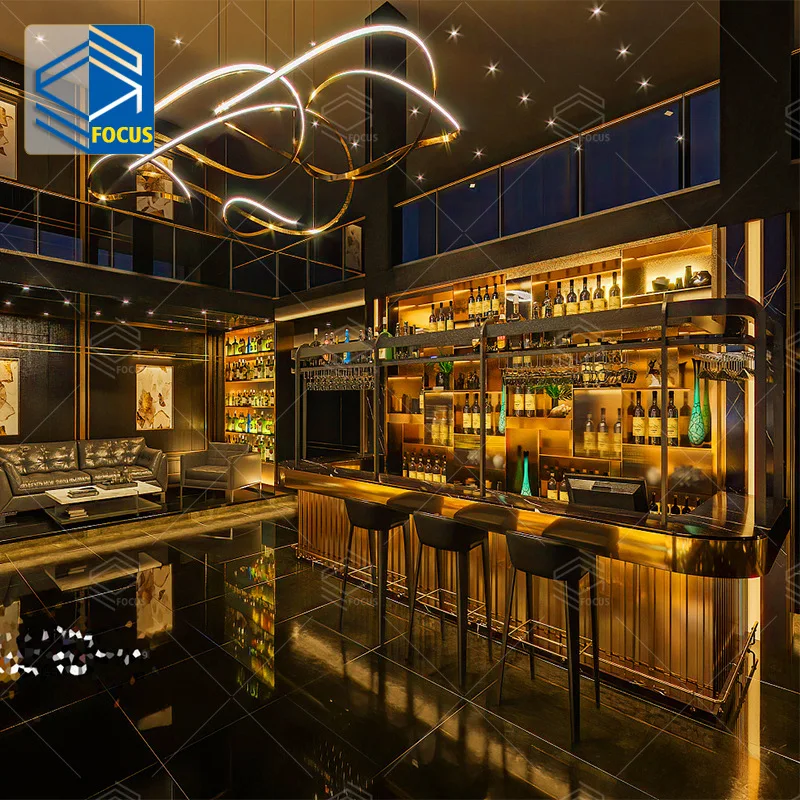 Customized decoration interior design for lounge bar night club decor night club furniture bar furniture sets