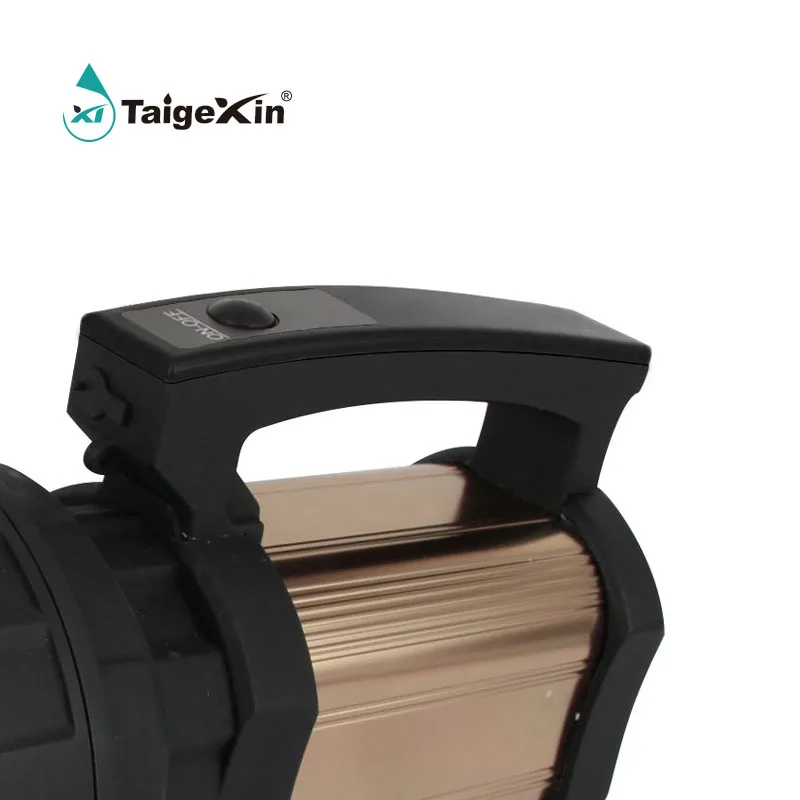 TAIGEXIN LED Searchlight  Push Switch Emergency Lighting SOS Blinker Torch Search Lamp With Solar Panels