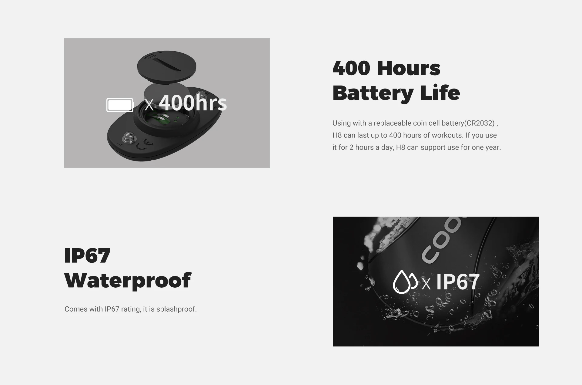 COOSPO H8 BLE and ANT+ Heart Rate Monitor Chest Strap for Running and Cycling