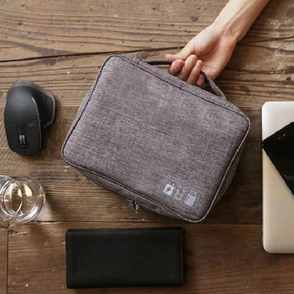 Custom New Electronic Accessories Cable Organizer Bag Digital Gadget Travel Organizer USB Cable Storage Case Bag