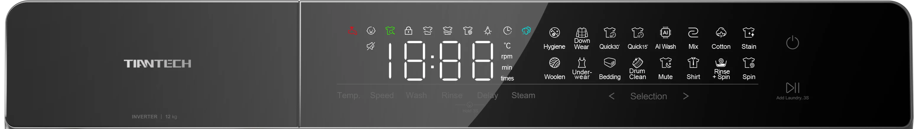 Wholesale price stylish designing night wash variable frequency front loading washing machines