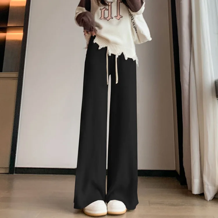 2025 spring new arrival fashion lady casual style stripe loose pants