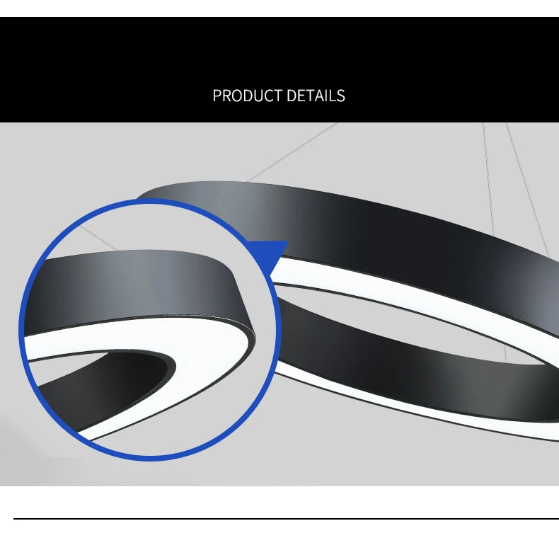 Best selling Led Office Minimalist Ceiling Lamp led chandelier square hollow solid led office linear pendant light