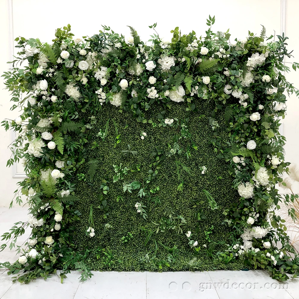 Wholesale Wedding Decoration Backdrop Artificial Flowers Rose Decorative Silk Bouquet Ceiling Greenery Wall