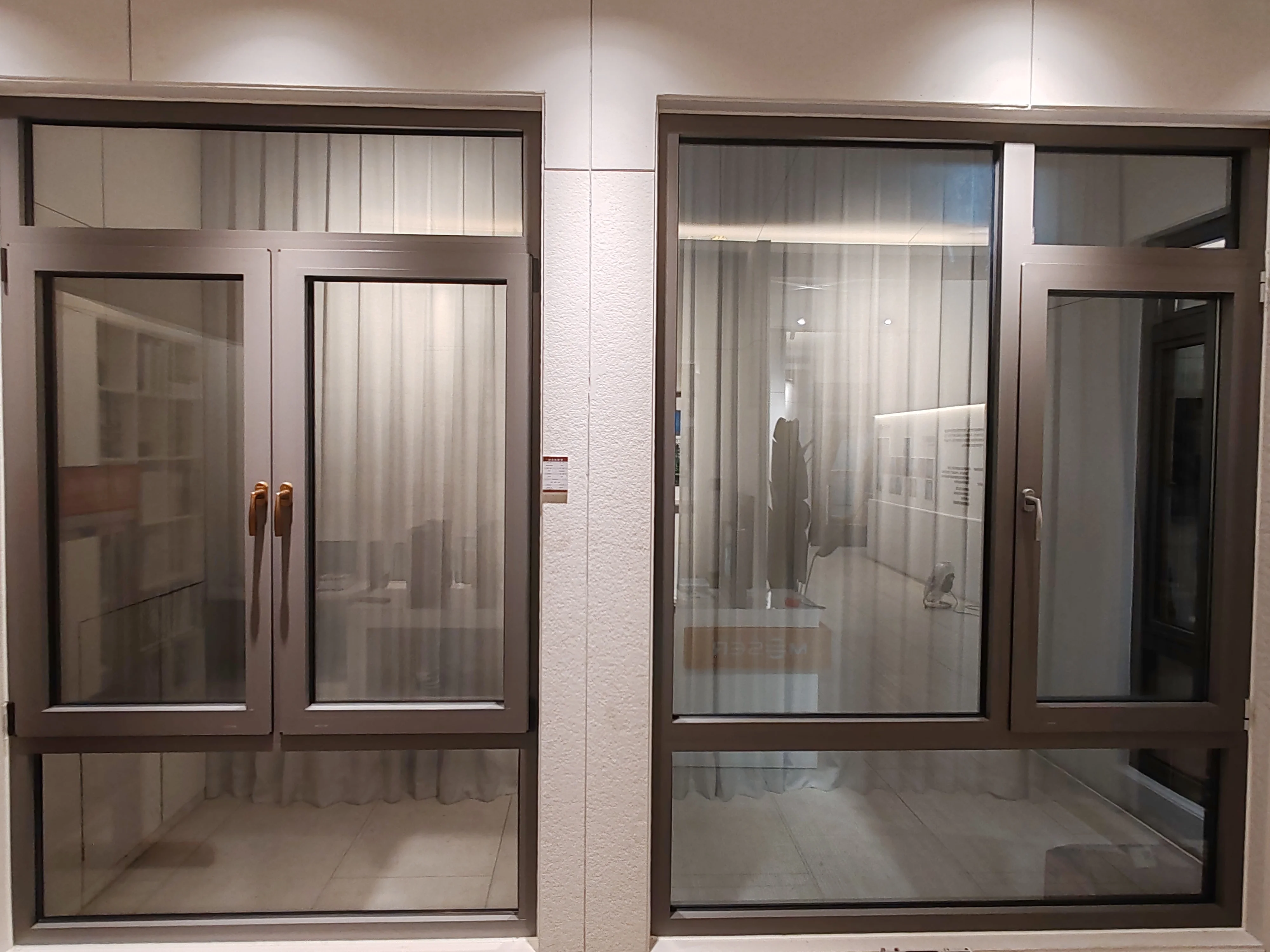 china manufacturers brown color aluminum casement windows for sale
