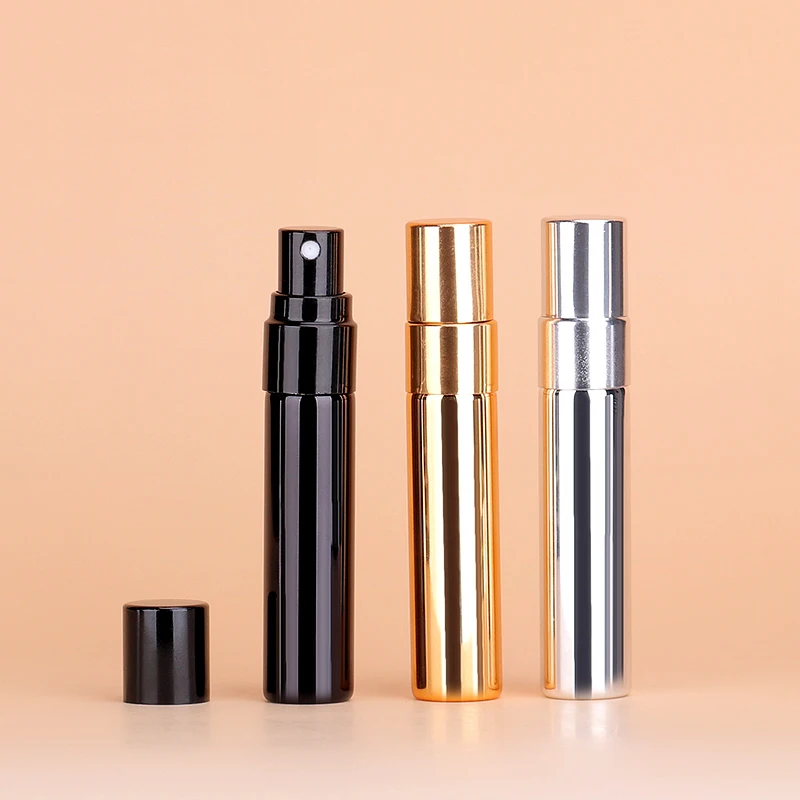 5ml Mini Travel Aluminium Refillable Empty Perfume Bottle Portable With Atomizer Mist Spray Bottle With Box