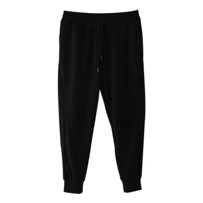 
Anti-pilling Windproof plain dyed mens black high pants 
