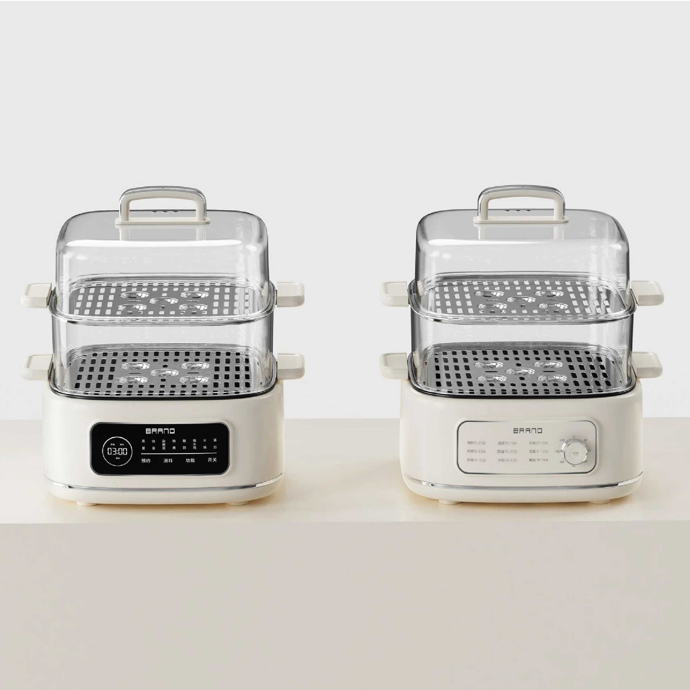 Electric Vegetables Steam Cooker 2 Layers 1000W Big Home Dim Sum Dumpling Bun Warmer Electric Steam Cooker Food Steamer