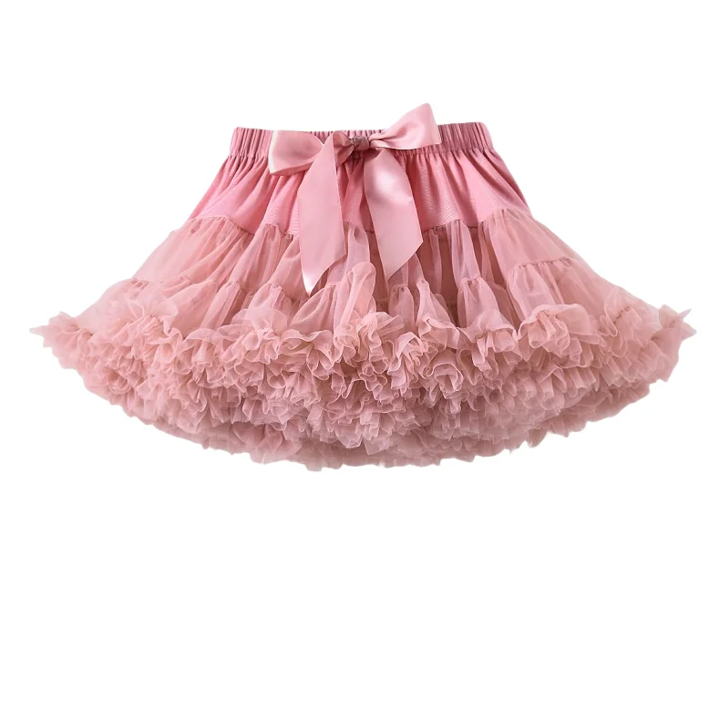 Hot sale Soft Puffy Tulle petiskirt for Baby Girls Dancing Girls Tutu Dress Mini  Kids Girl Tutu Skirt