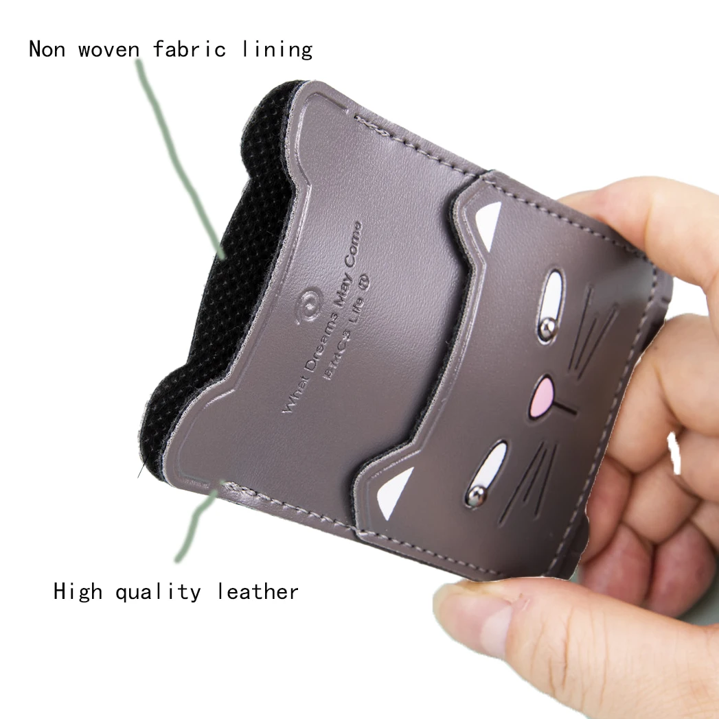 PU Leather Phone Back Sticker Card Set Fashion Portable Wallet Credit Card Holder