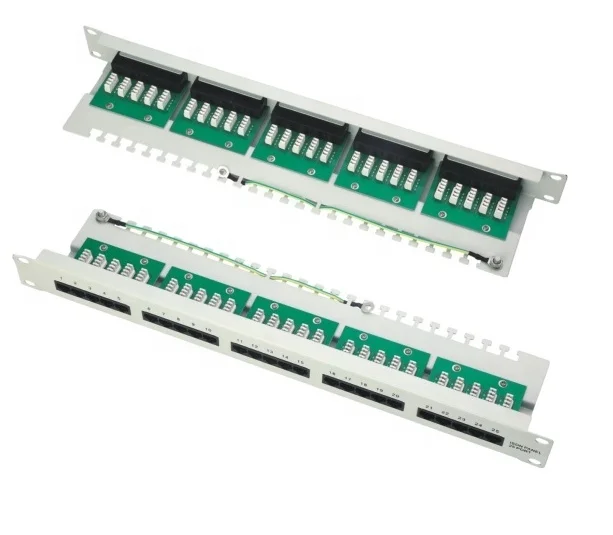 UTP 48 PORTS PATCH PANEL CAT5E CAT6 CAT6A UTP 48 PORTS PATCH PANEL keystone jack cat6 cable management telecom parts