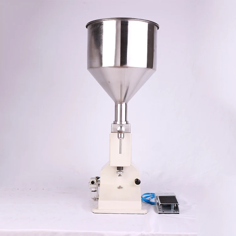 A02 Small Size Type Hand Foot Pressure Pneumatic Liquid and Paste Fill Filling Machine for Water Beers Sauce Liquid Ointment