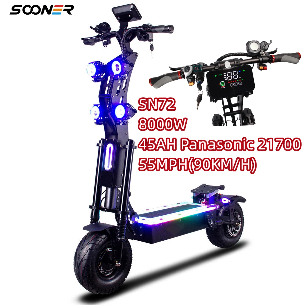 Hot sale Powerful off-road e-scooter 72V 8000W dual motor Electric scooter fast electric scooter electric motorcycle