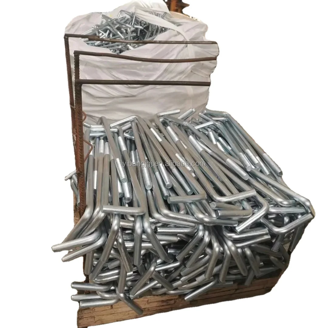 carbon steel high strength L shaped  foundation anchor bolt for construction