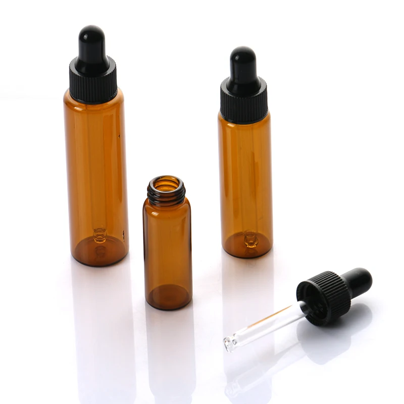 Manufacturer Huagui Dropper bottle Empty Refillable Glass Essential Oil Bottles Perfume Cosmetic Liquid Aromatherapy