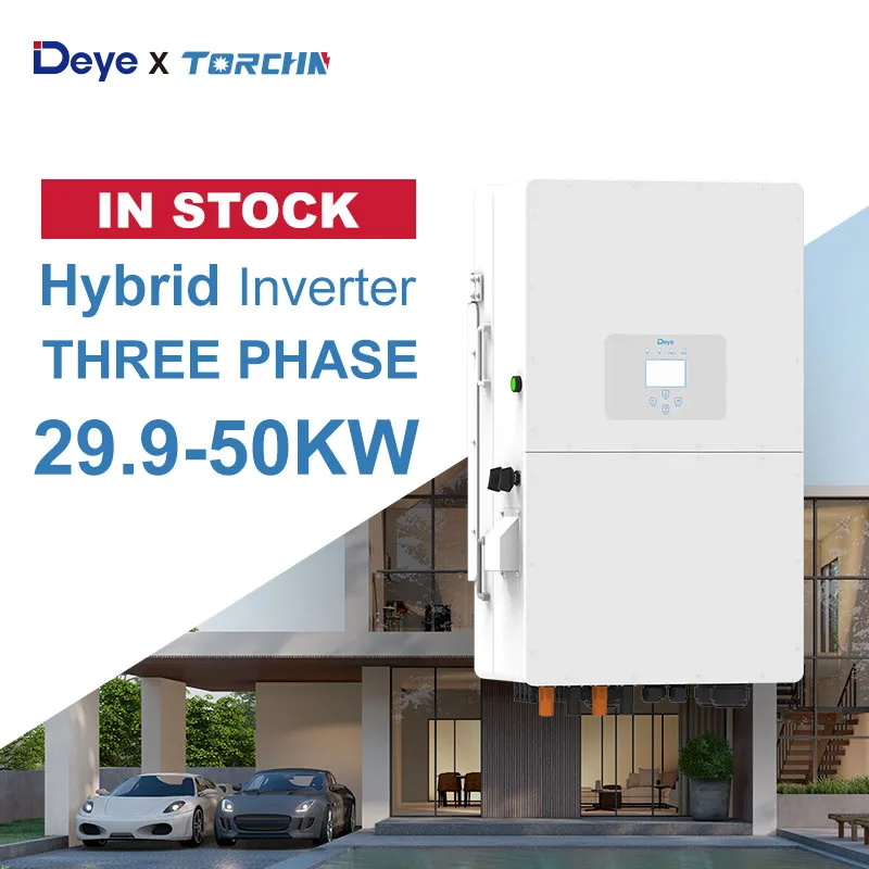 Гибридный солнечный инвертор Deye 30 кВт трехфазный SUN-30K-SG01HP3-EU-BM3 гибридная сетка высокое напряжение для бытового использования