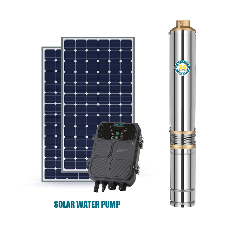 LEO off grid solar pumping system powered dc underground water pump for agriculture irrigation