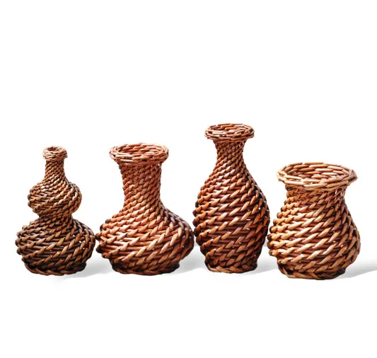 vase is placed Contracted creative wicker vase European vase furnishing articles Household adornment furnishing articles