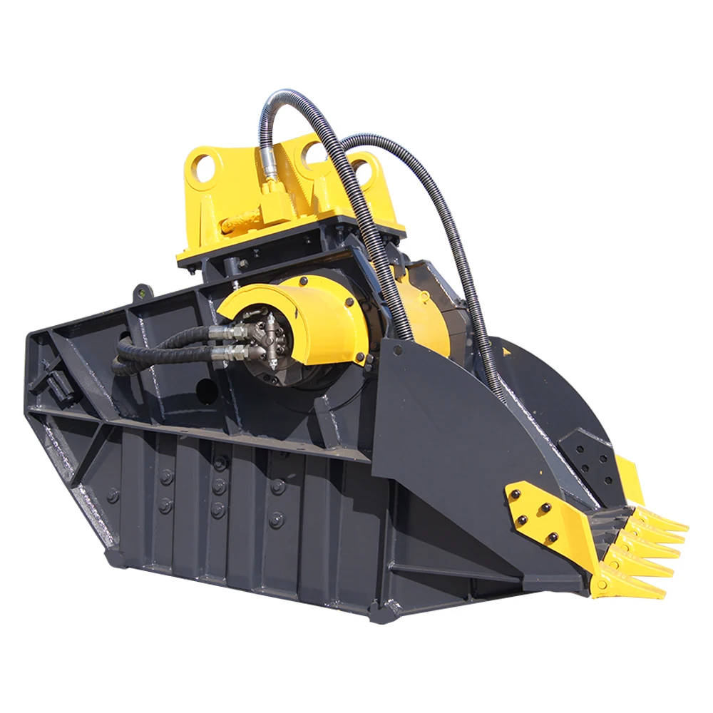 MONDE Crusher Stone Bucket 7 - 35 tons Crusher Bucket Jaw Excavator Attachment Rock Hardox Crusher Bucket For Sale