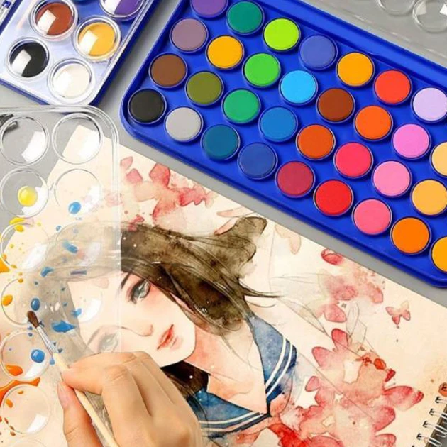 Professional 18/24/36/42 colors solid watercolor Washable Watercolor Paint Set Kit
