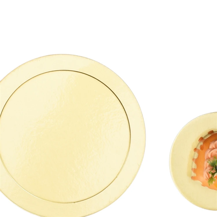 Wholesaler 6/7/8/9/10 Inch Gold Cake Boards Round Base Food Grade Cardboard Cake Plate For Birthday Wedding Parties