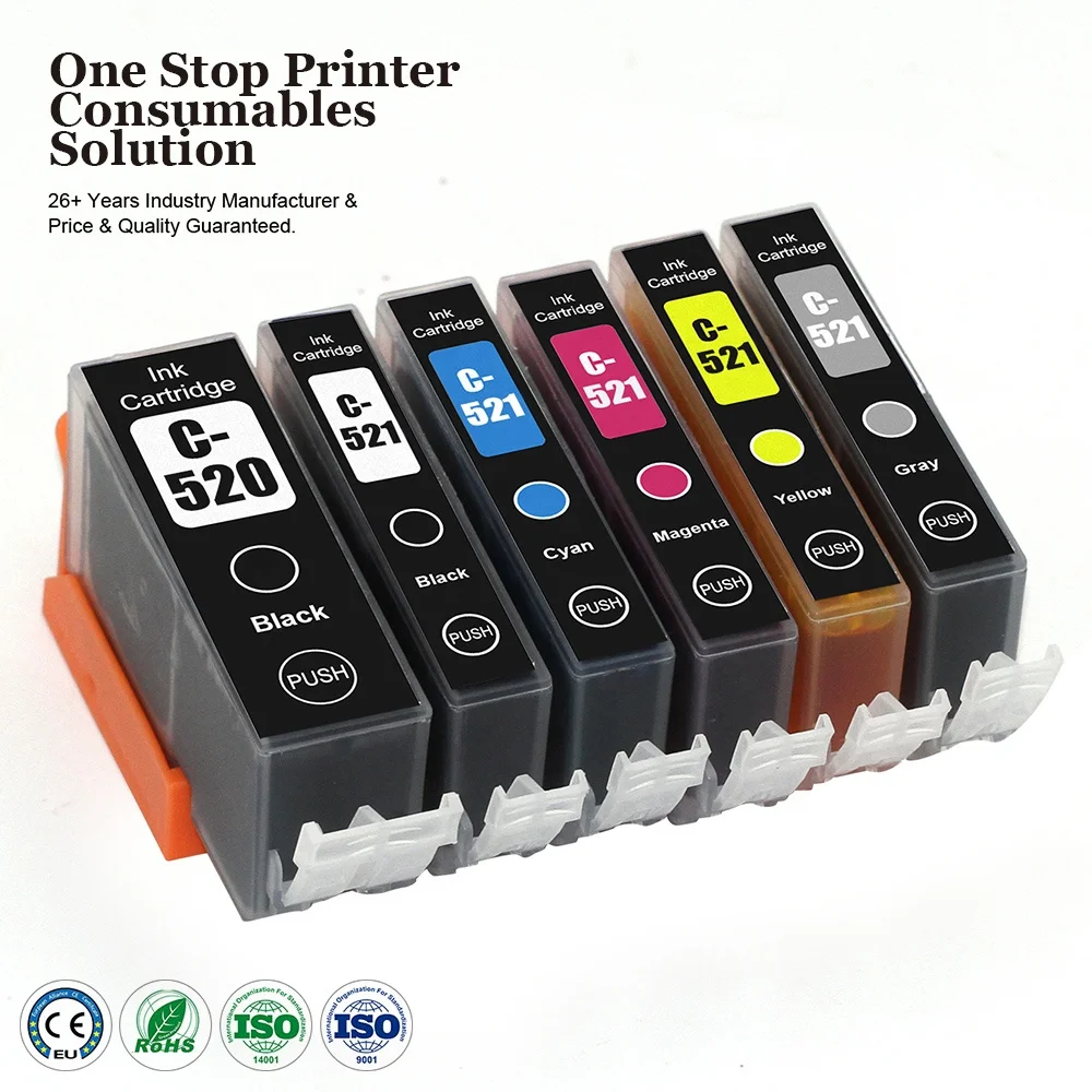 INK-POWER PGI 520 521 CLI521 PGI520 PGI-520 Premium Compatible Color Inkjet Ink Cartridge for Canon PIXMA MP540 MP560 Printer