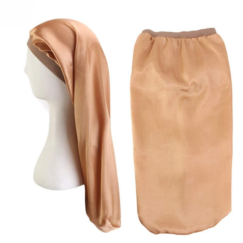 New Headwear Soft Silk Pirate Wrap Fashion Women Long Hair Care Satin Bonnet Headwrap