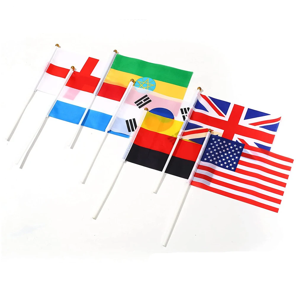2024 world soccer fans hand flags mini hand waving flags hand held country flags