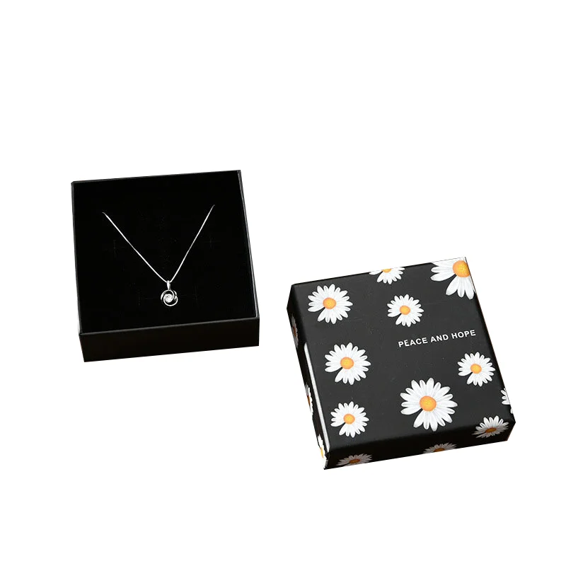 Wholesale Luxury Daisy Jewelry Packaging Box Necklace Bracelet Heaven And Earth Cover Carton
