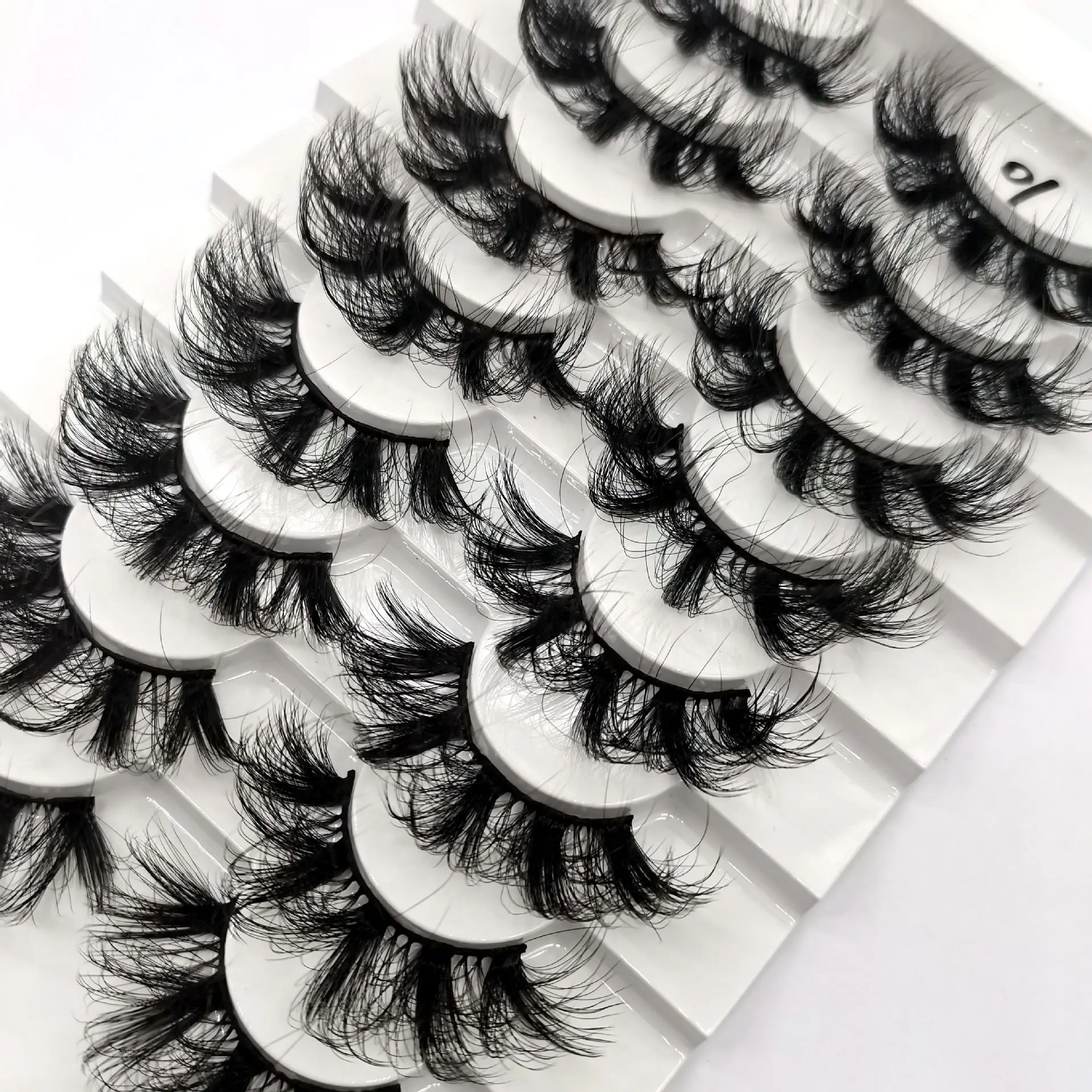 Russian 8 Pairs/set Full Strip Lashes 3D Extension Big Eyes Thicken Soft False Curler Eyelashes Manufacturer