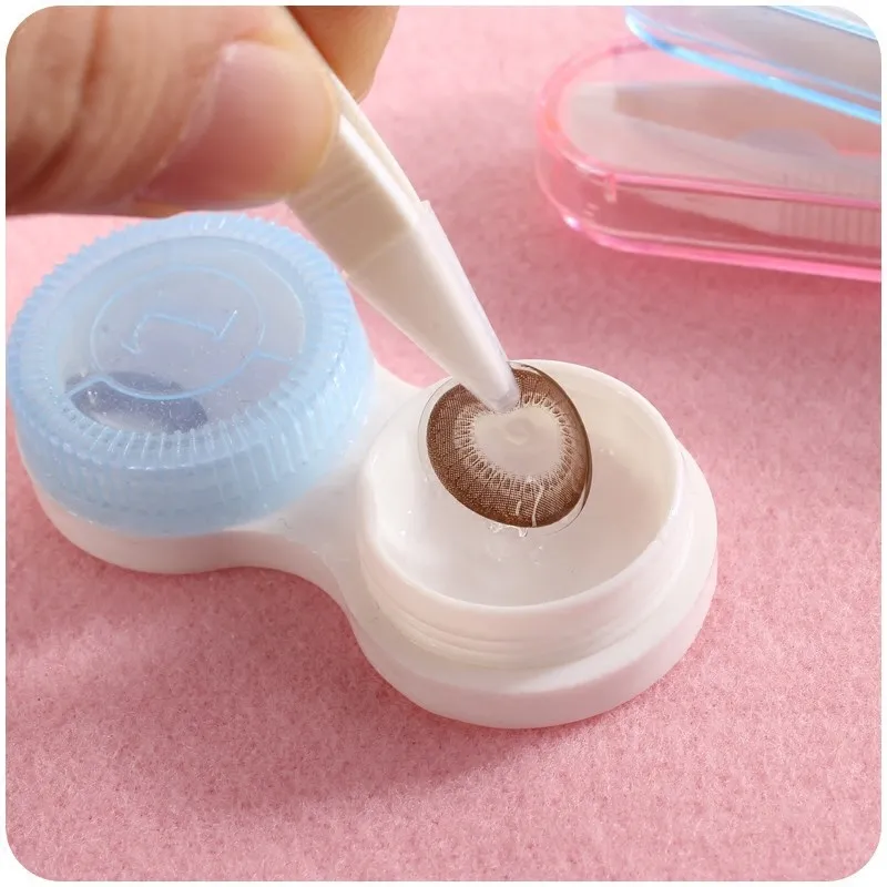 Новый стиль, маленький футляр для снятия контактных линз, модный дорожный цветной стикер для контактных линз 2021