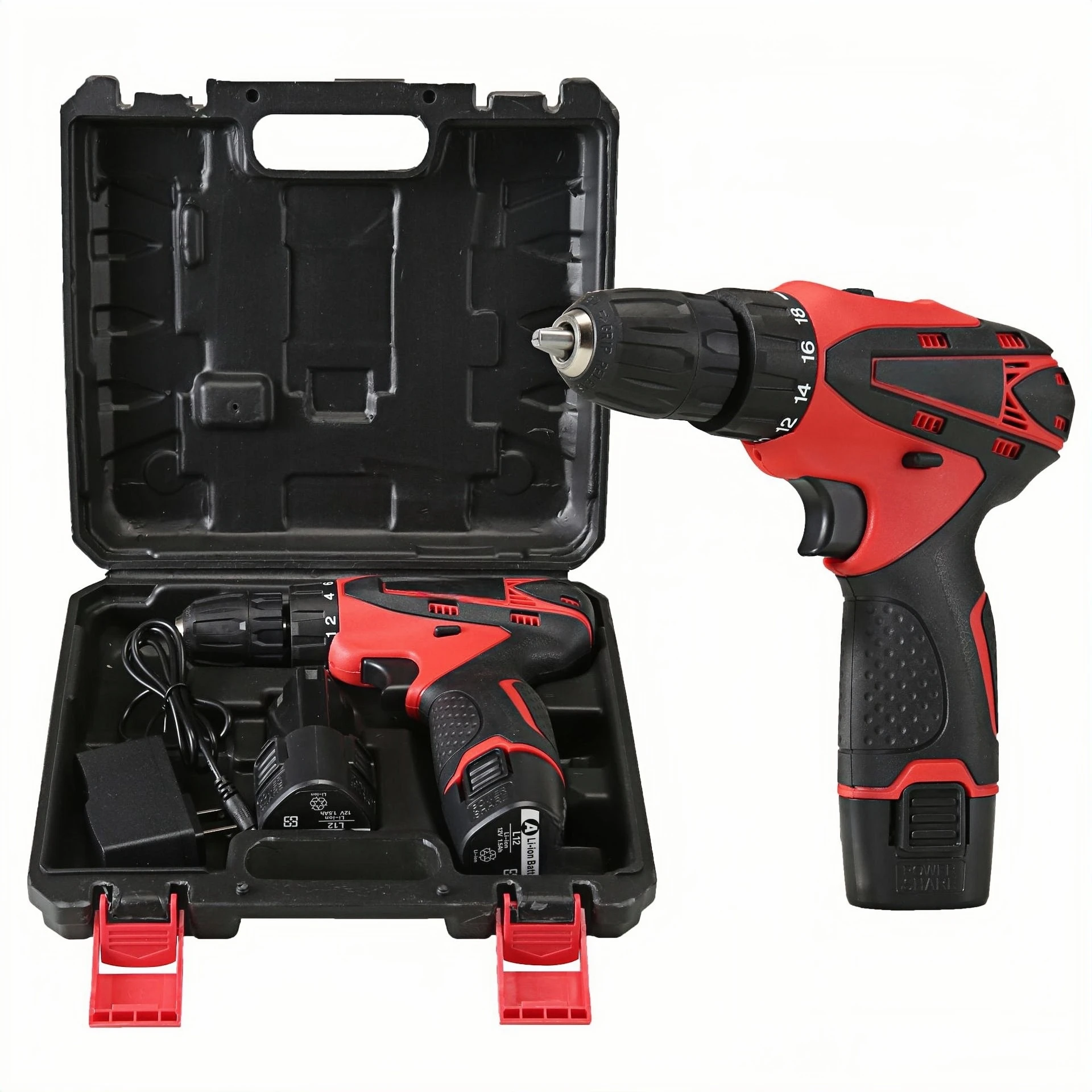 12V Multifunctional Industrial Cordless Power Drill Set Impact Electric Screwdriver Driver with Lithium Charging Wholesale