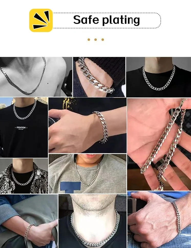 Steel Bag Chain DIY Metal Figaro Chain Replacement Shoulder Chain Strap for Handbag Bag Belt Handle Heavy Strong