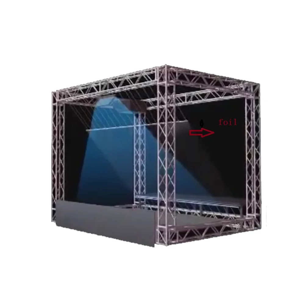 6 meters wide transparent holographic projection film 3D holo foil for 45 degree hologram projection screen