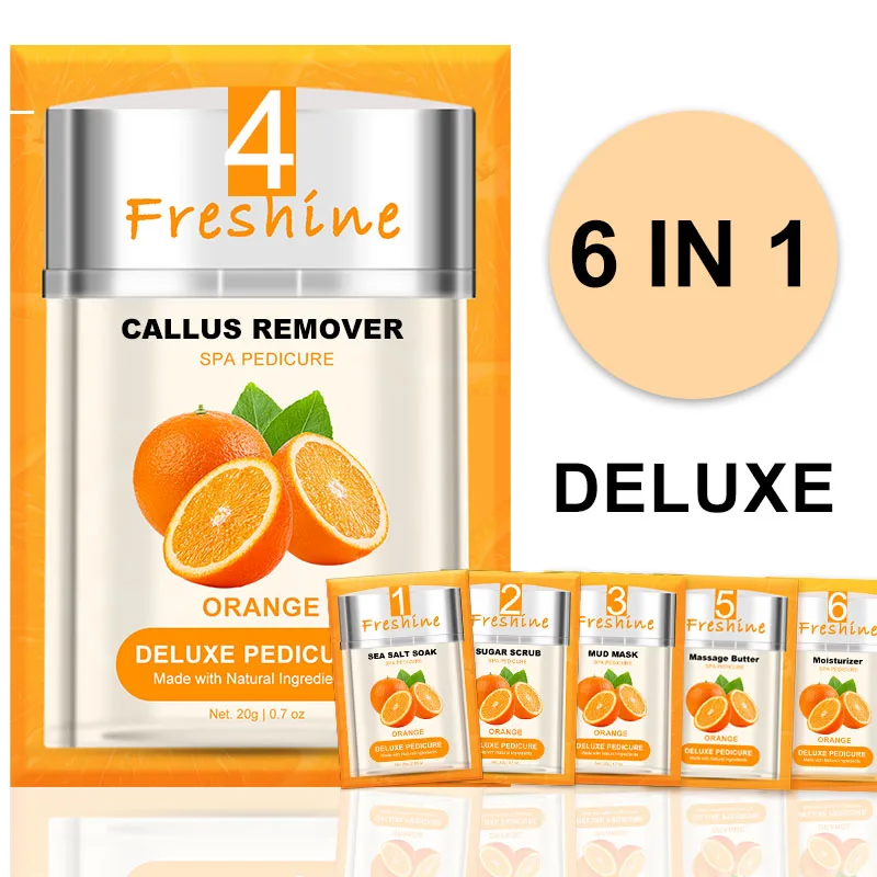 Deluxe Pedicure Box Disposable Korea Oem Pedicure Spa 4 In 1 Kits Bag Pedicure Foot Spa Kit Dead Sea Salt Scrub Private Label