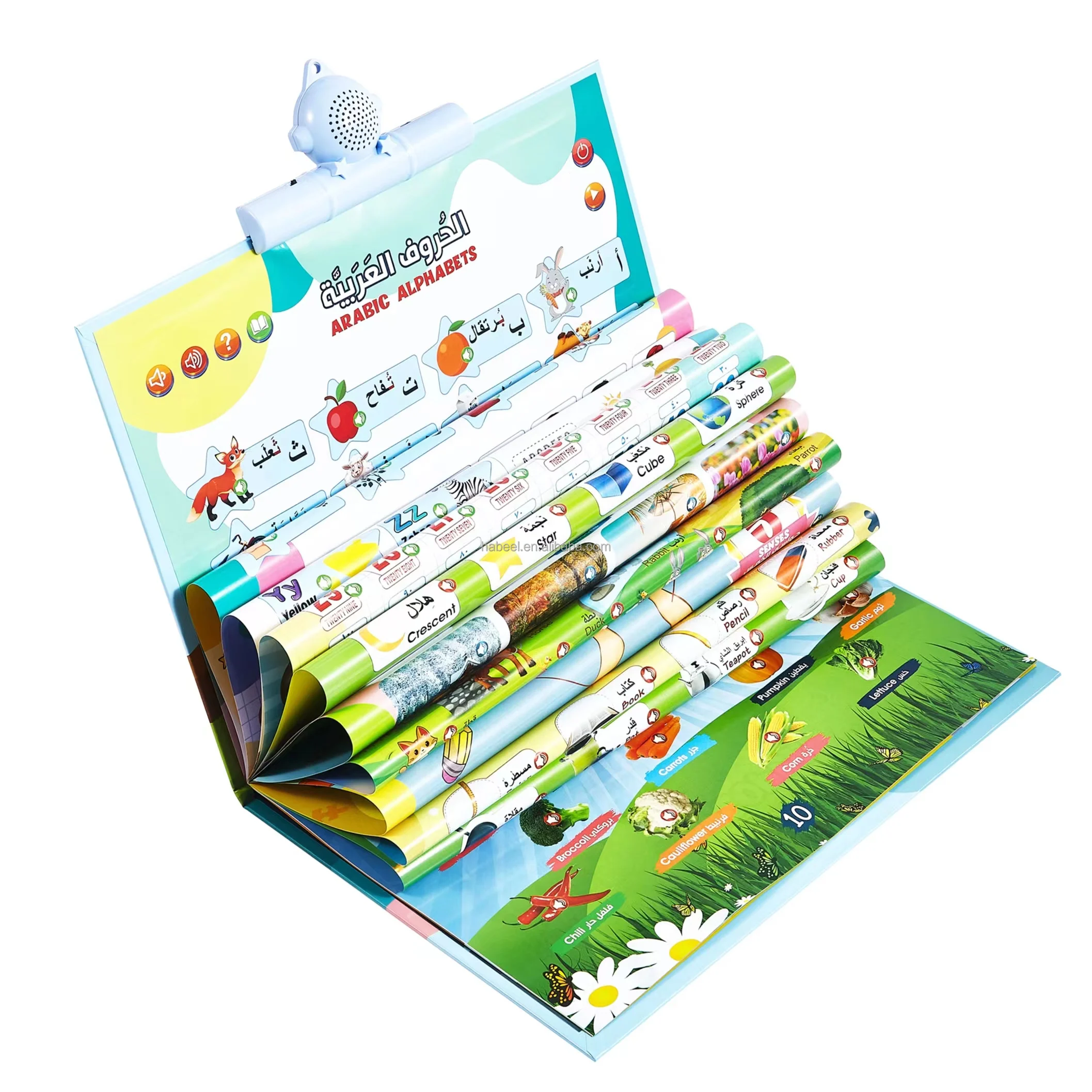 HB-589 New Version Islamic Kids Learning Machine Arabic Sound Book with 15 Pages