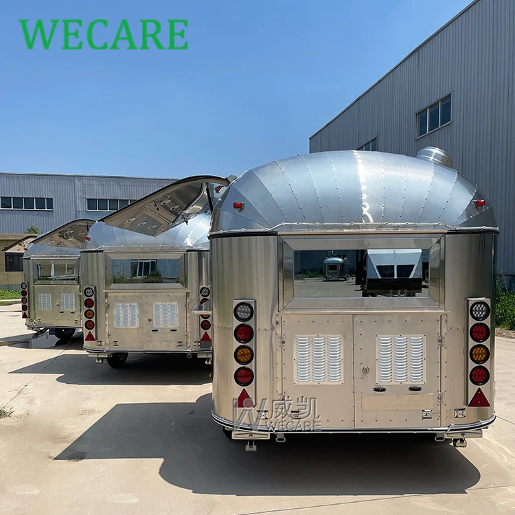 Wecare EXW Price Customized Mobile Restaurant Hot Dog Taco Truck Coffee Shop Mobile Food Cart Trailer Mobile Food Truck