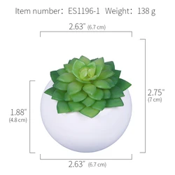 Factory direct sale small Mini Ceramic succulent Artificial Potted Plant For Home Decoration ES1196