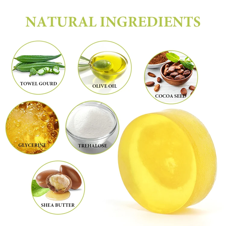 Natural Organic 100% Natural Soap Bar Bath Lightening Exfoliating Care Skin Whitening Base Handmade Luffa Loofah Soap