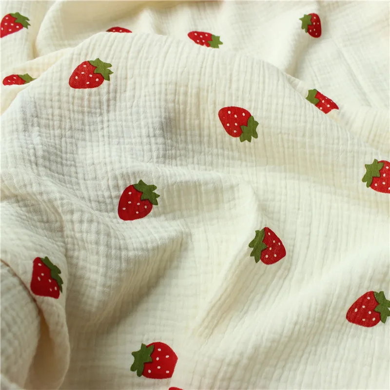 
100%cotton double crepe gauze sleepwear blanket kids baby fabric 