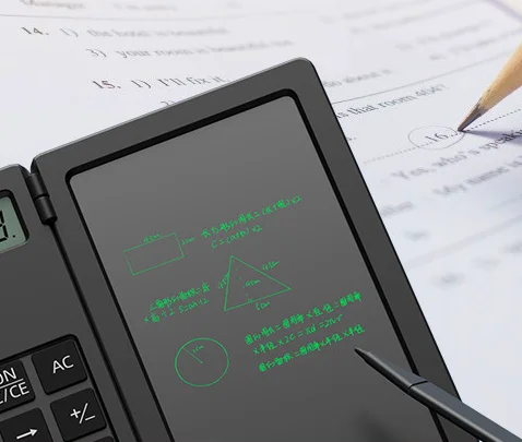 Лидер продаж высококачественный цифровой Умный складной калькулятор с блокнотом для детей