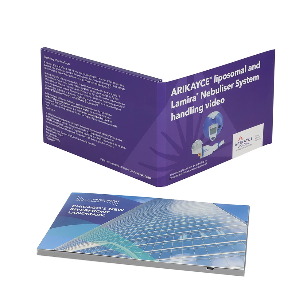 ЖК-экран copule продвижение роскошный подарок брошюра видео книга