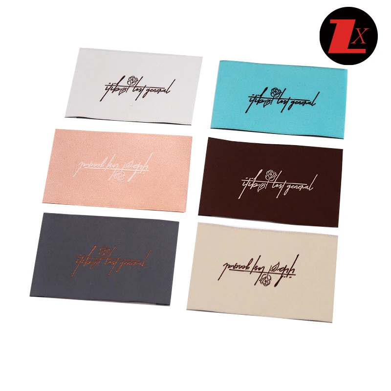 Clothing size labels Clothing garment satin woven label high-density tags for clothes label woven tag