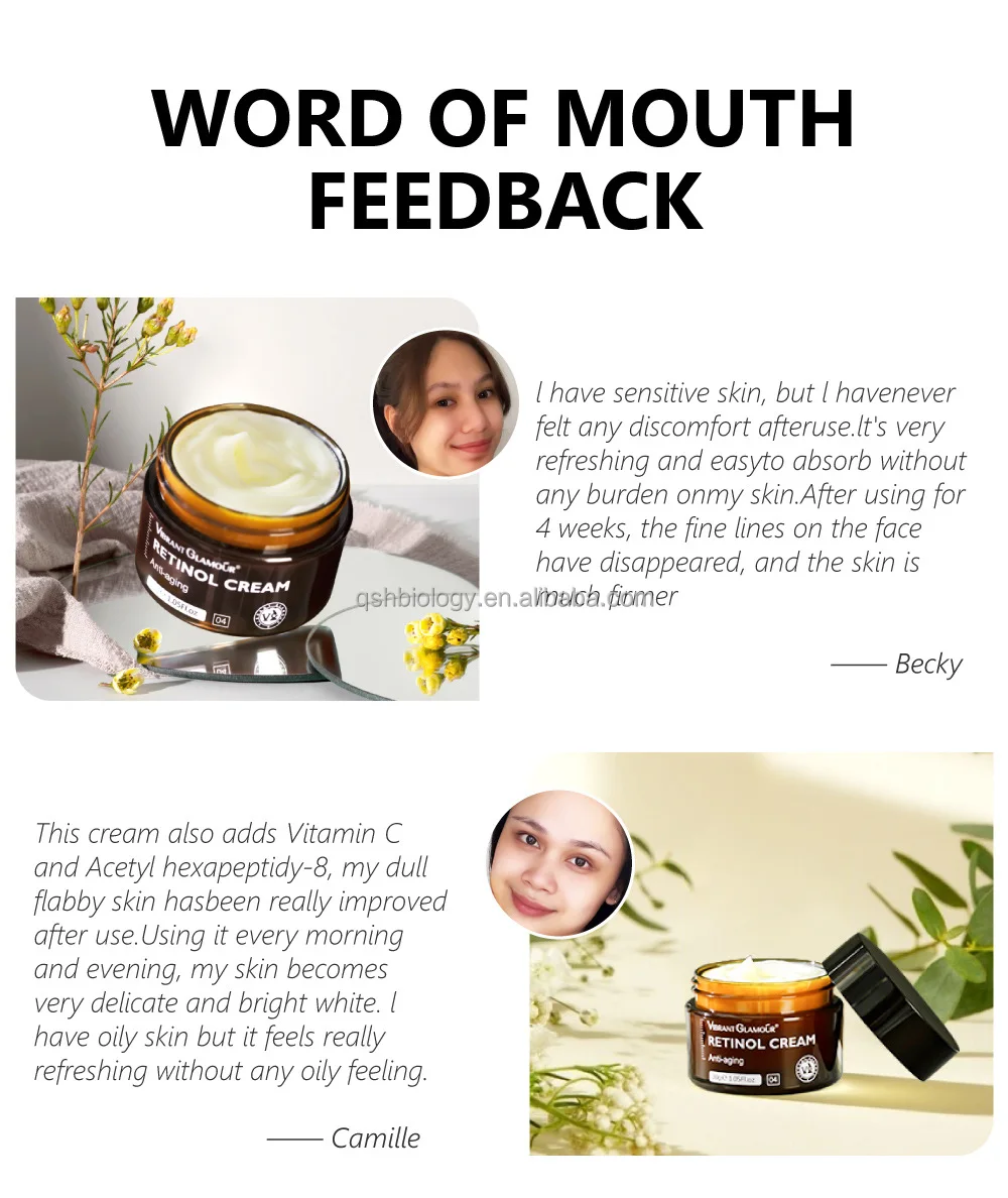 Face Moisturizer Moisturizing Facial Repair Night Anti Age Retinol Face Cream For Oily Skin Wrinkles Fine Line