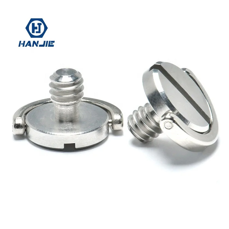 Small Camera Screw Mini 1/4 Slotted D Shaft Hidden Spy Camera Mounting Thumb Screw