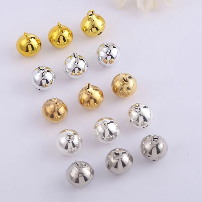 1/2 Inch 12mm Mini Metal Brass Jingle Bells Christmas Decor Colorful Small Bells For DIY
