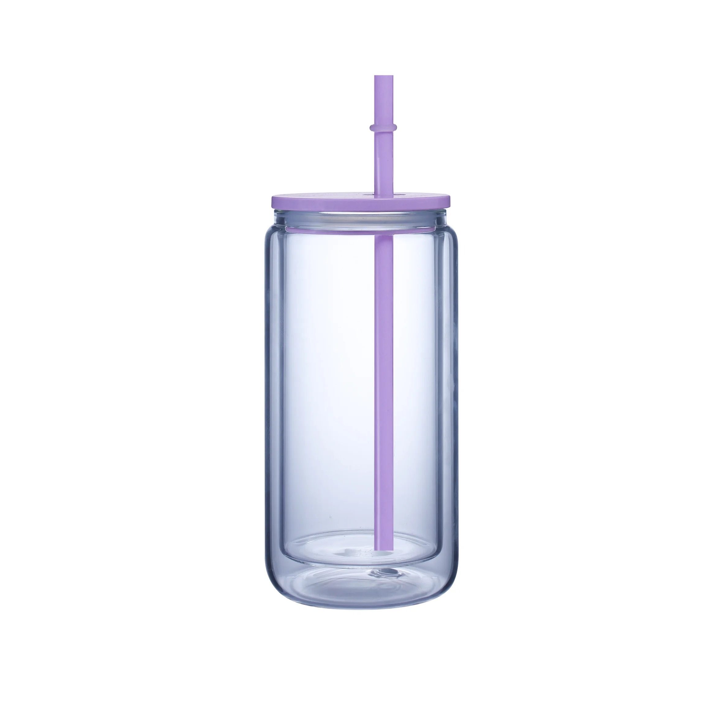 Hot Sale  double walled plastic can with Pre-Drilled plastic tumbler soda beer can with pre-drilled Snow Globe plastic can