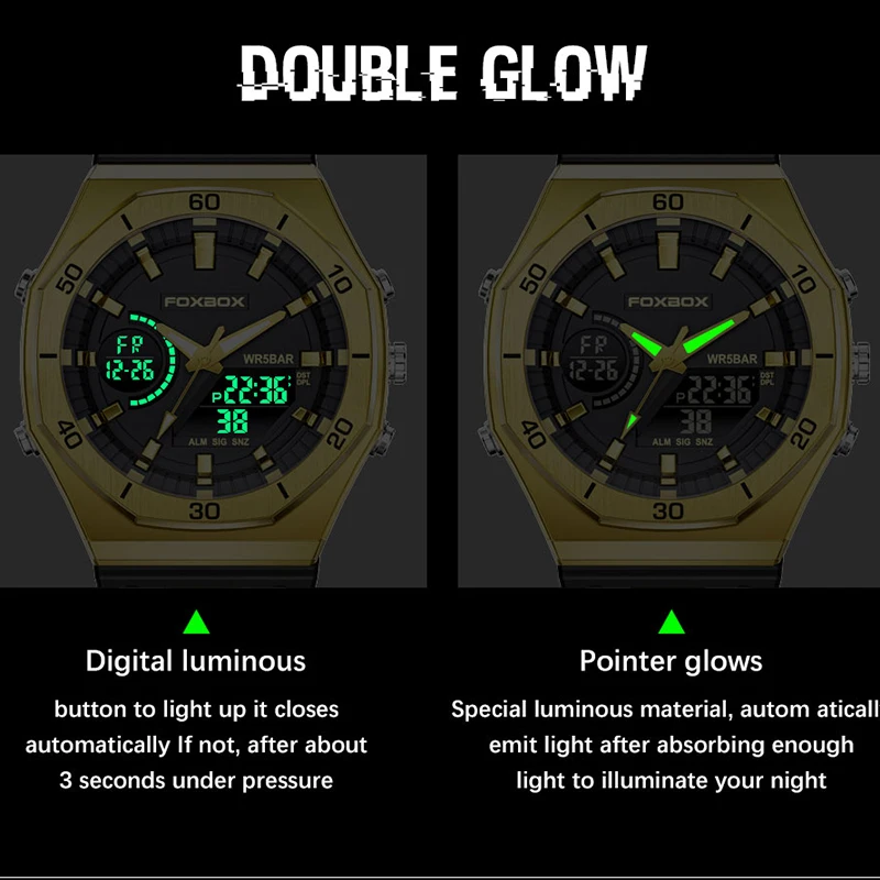 Часы мужские кварцевые, водонепроницаемые до 50 м, из нержавеющей стали