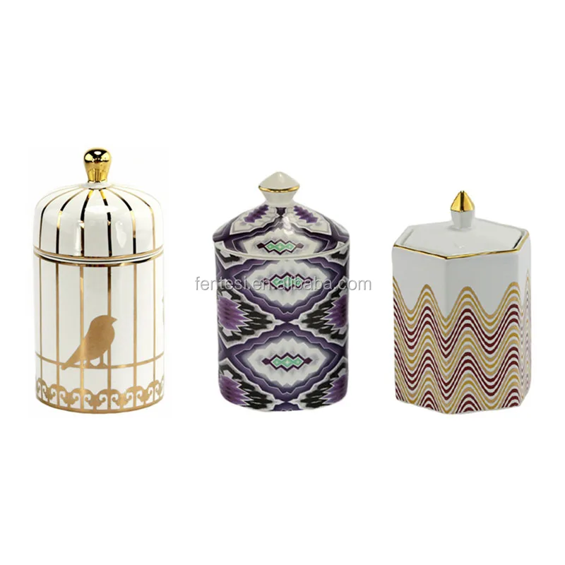 Unique Customize Factory Direct Wholesale Ceramic Candle Jar Luxury Porcelain Candle Holder | Container | Cup | Jars With Lids
